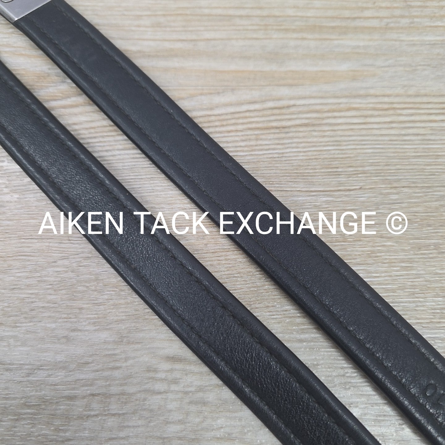 Prestige Nylon Lined Stirrup Leathers, Black, 160cm  / 63"