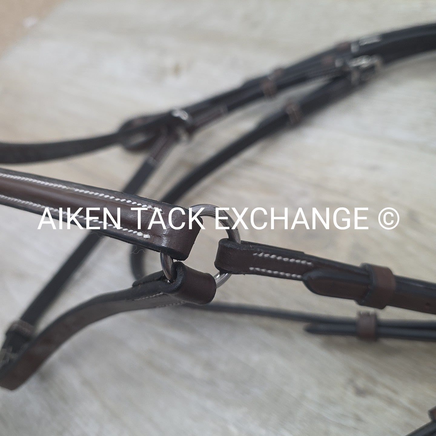 HDR Pro Mono Crown Figure 8 Bridle with Rubber Reins, Australian Nut, Size Cob
