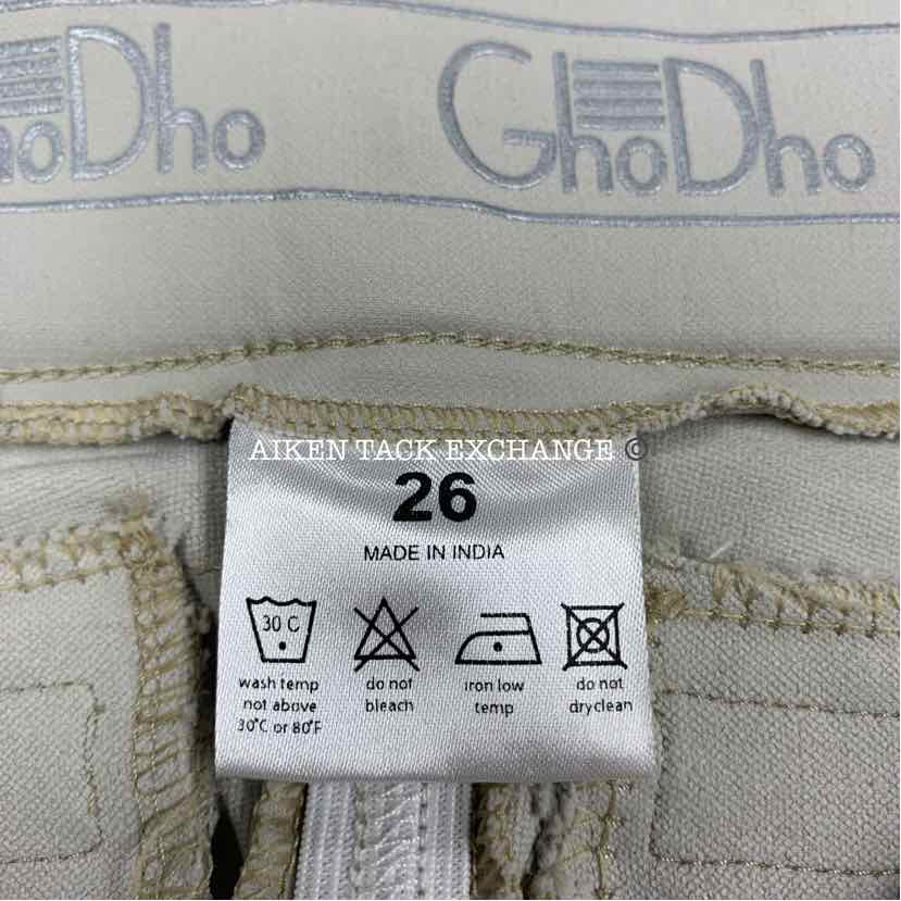 BARGAIN BUNDLE: 2 Pair GhoDho Silicone Grip Knee Patch Breeches, Size 26