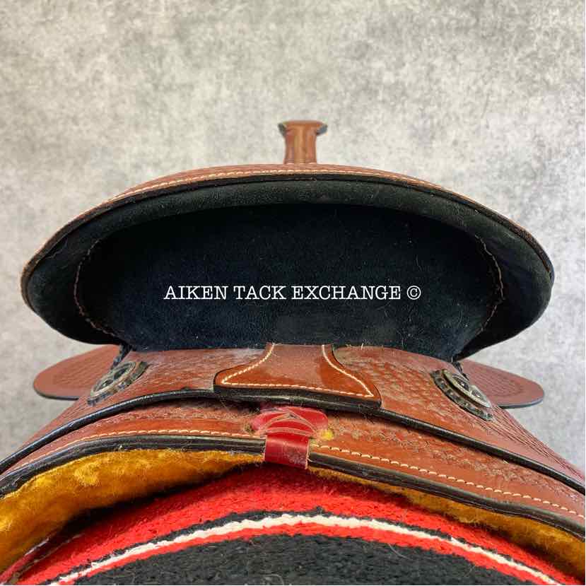 Children's Western Saddle, 10" Seat, Regular Tree - Semi QH Bars, Comes with Pad