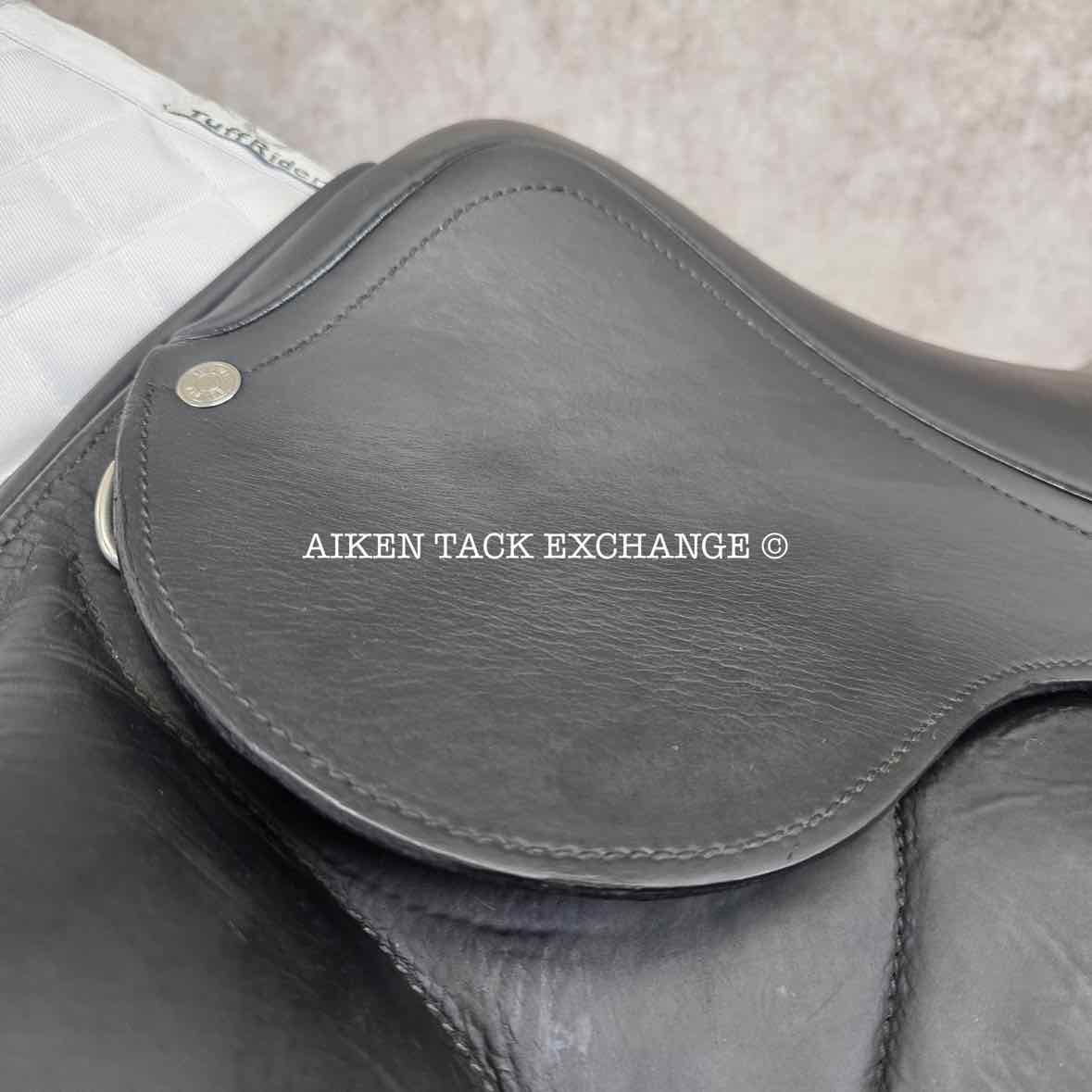 2016 Antares Cadence Monoflap Dressage Saddle, 17" Seat, 1N Flap - Short, M/MW Tree, Foam Panels, Full Buffalo Leather