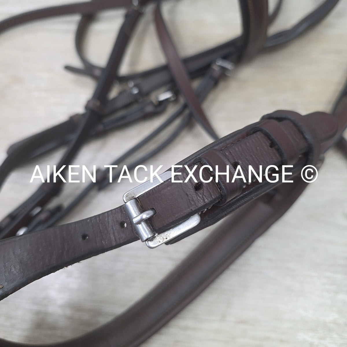 KL Select Red Barn Fancy Stitched Bridle with Laced Reins, Brown, Size Full
