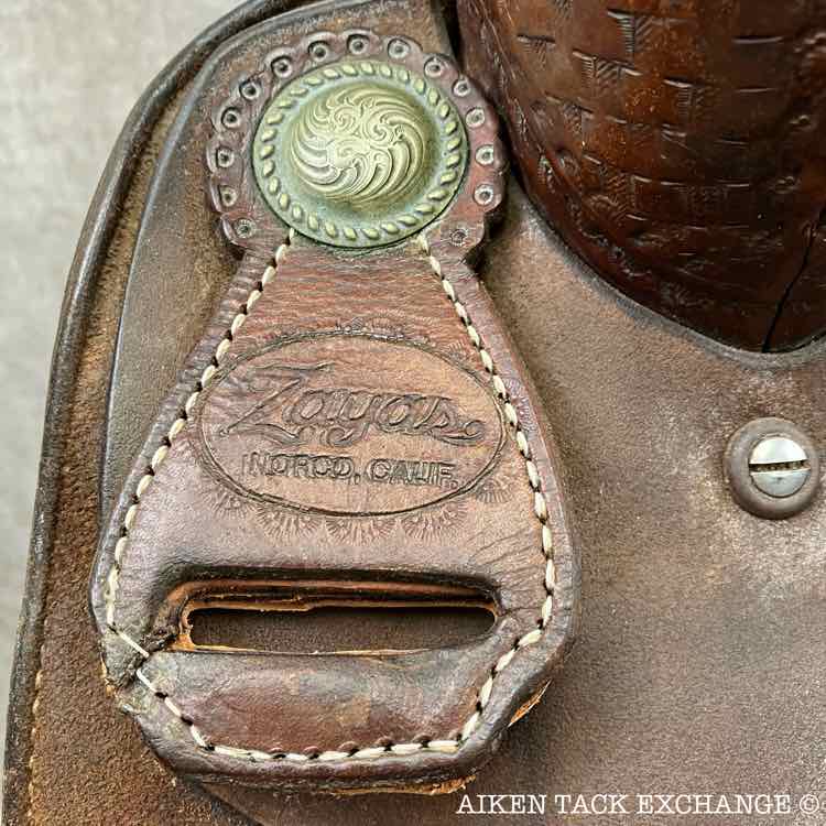 Zayas Western Saddle, 17" Seat, Wide Tree - Full QH Bars