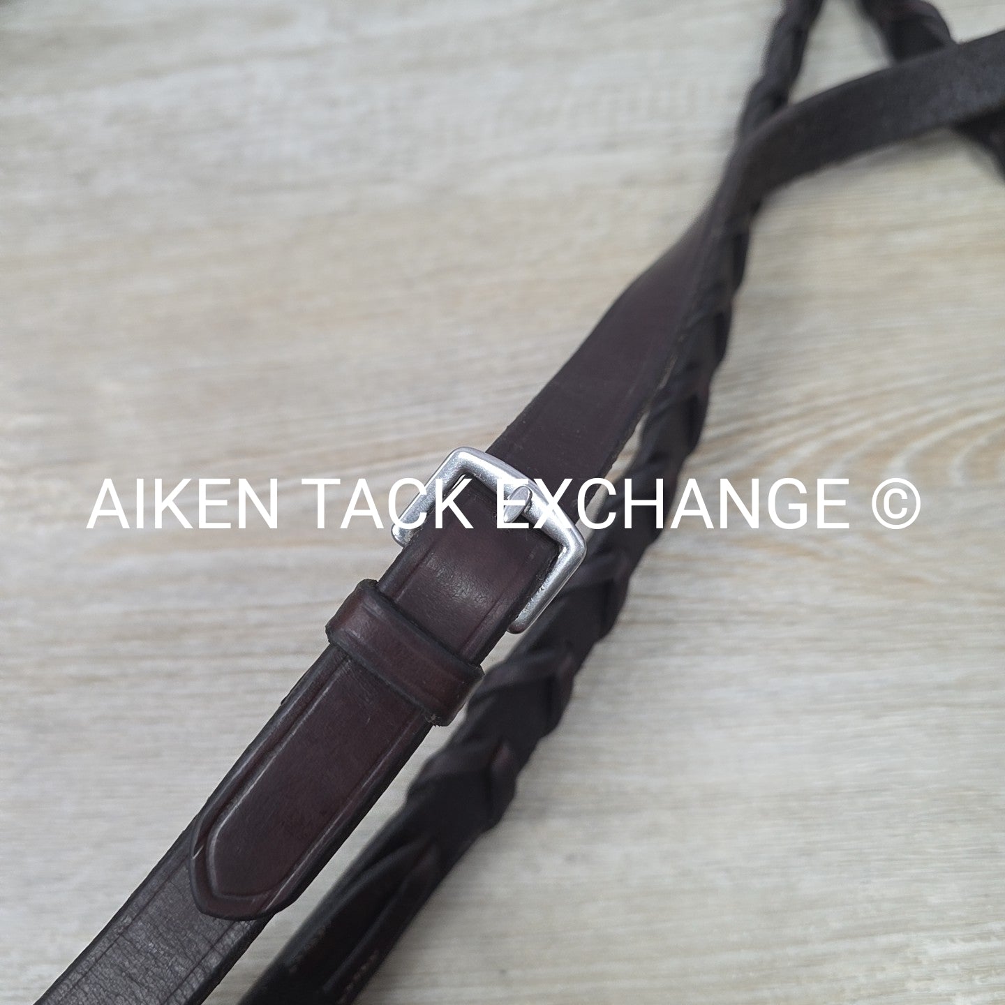 Horse Country Nimrod Flat Hunt Bridle with Laced Reins, Brown, Oversize