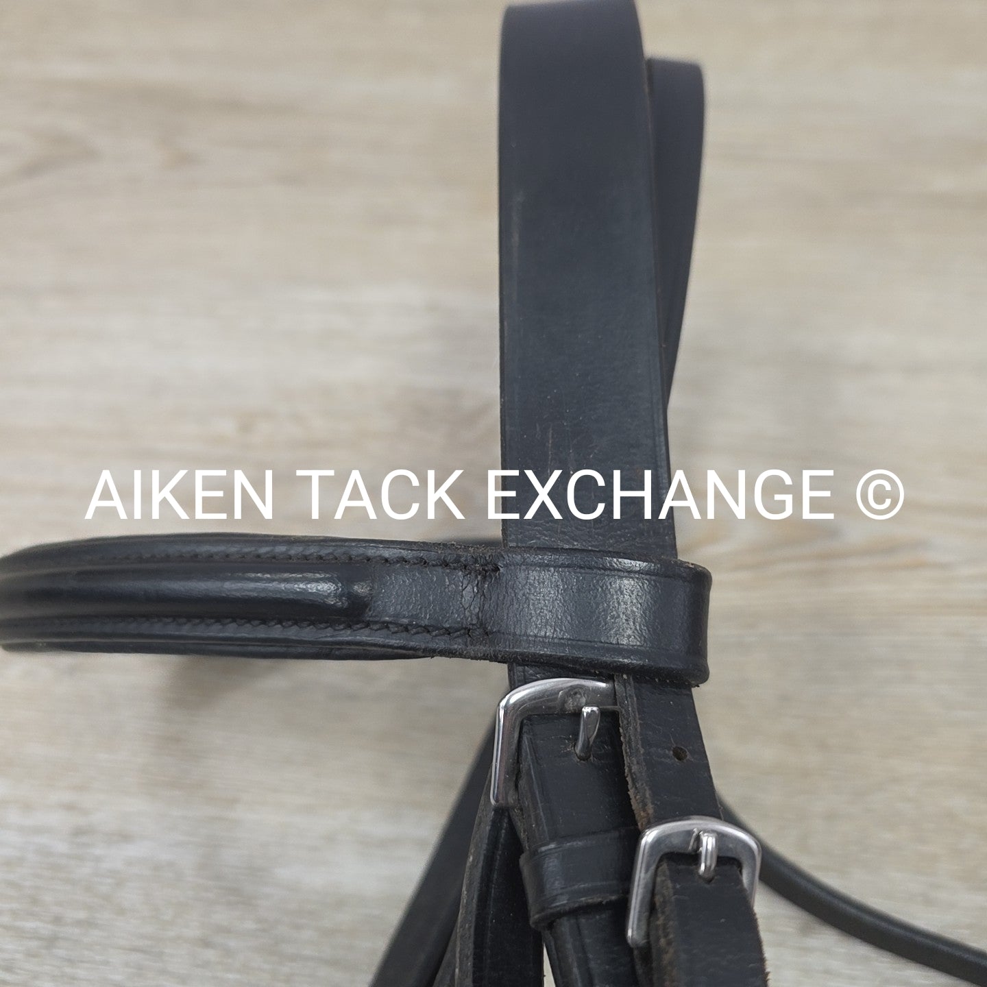 Bobby's English Tack Fairhaven Plain Raised Flash Bridle with Cotton Web Reins,