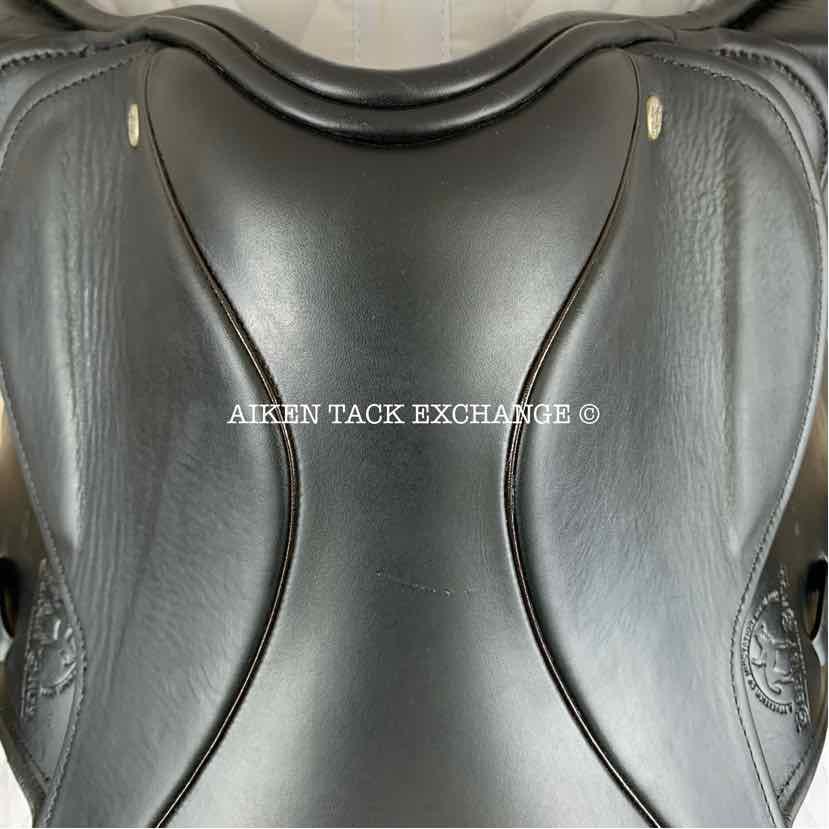 **SOLD** 2020 Berney Brothers Grand Olympic Monoflap Jump Saddle, 17" Seat, Medium Tree, Wool Flocked Panels