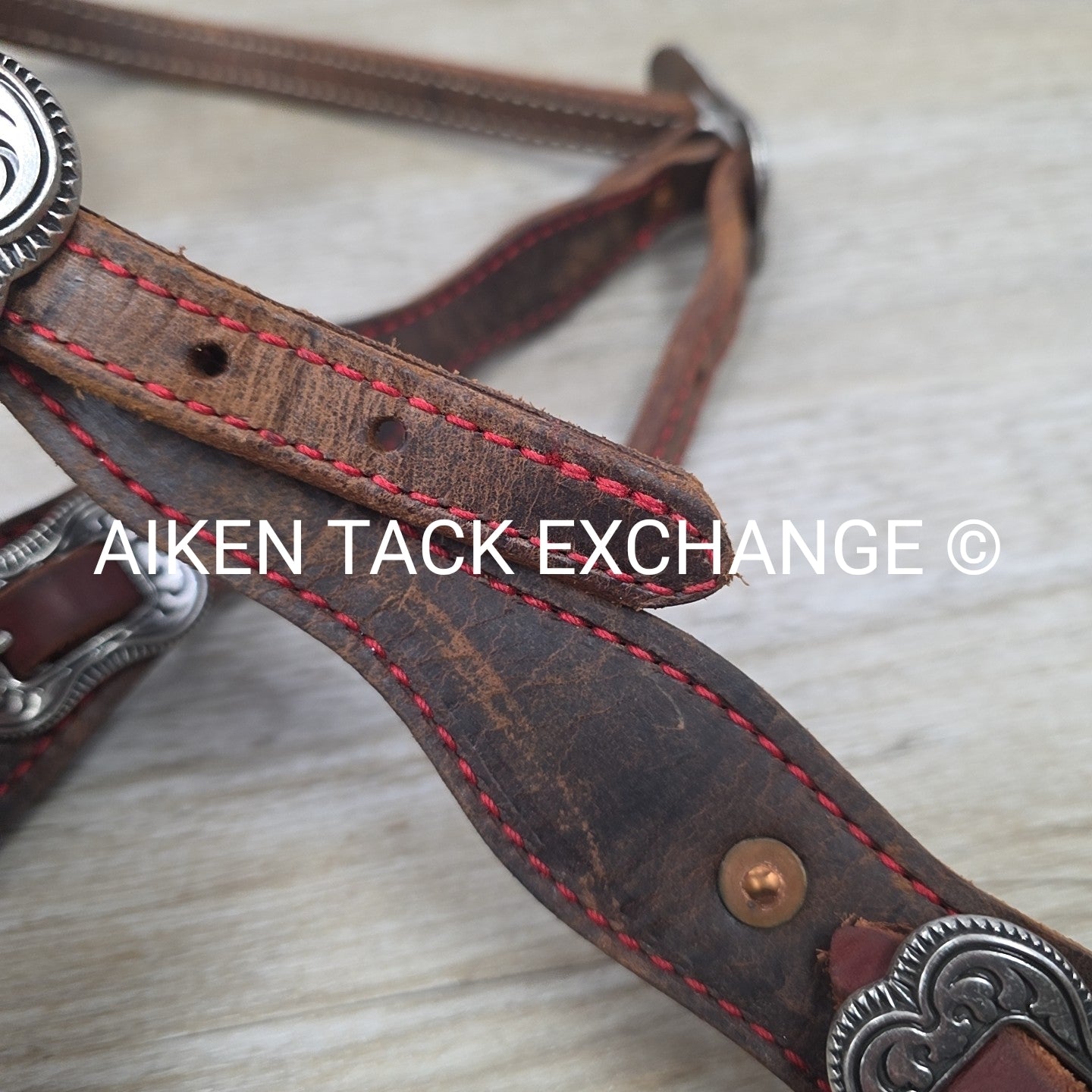 One Ear Headstall with Split Reins, Brown, Size Full