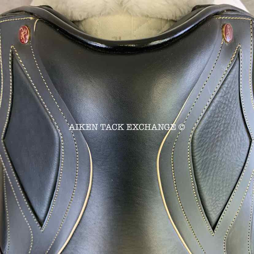 2022 MaxFlex Melina Pro Monoflap Dressage Saddle, 17.5" Seat, Flex Tree - Adjustable (Custom Gullet), Wool Flocked Pony Panels