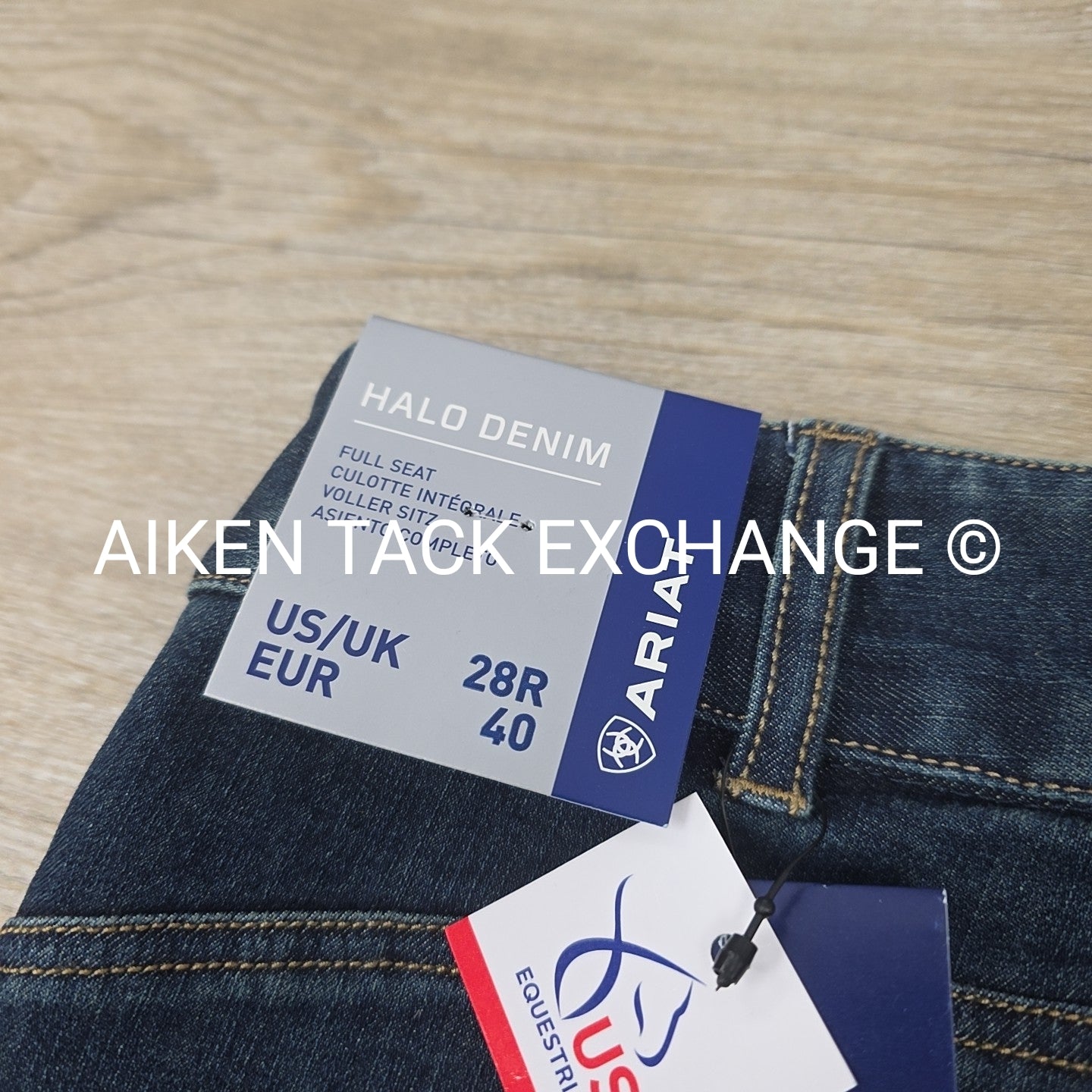 Ariat Halo Silicone Grip Full Seat Denim Breeches, Women's 28R