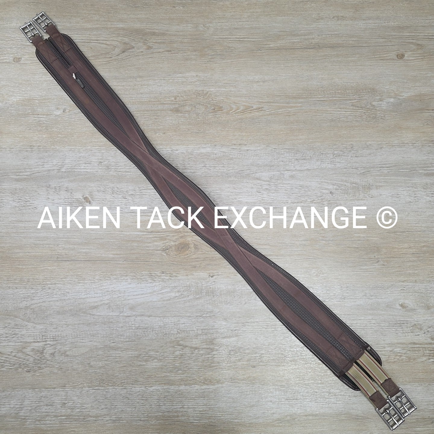 Ovation Chafeless Girth with Single End Elastic, Brown, 52"