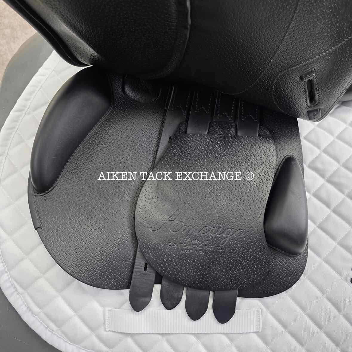 **SOLD** 2020 Amerigo Pinerolo HC Jump Saddle, 17" Seat, Medium Wide Tree, Wool Flocked Panels
