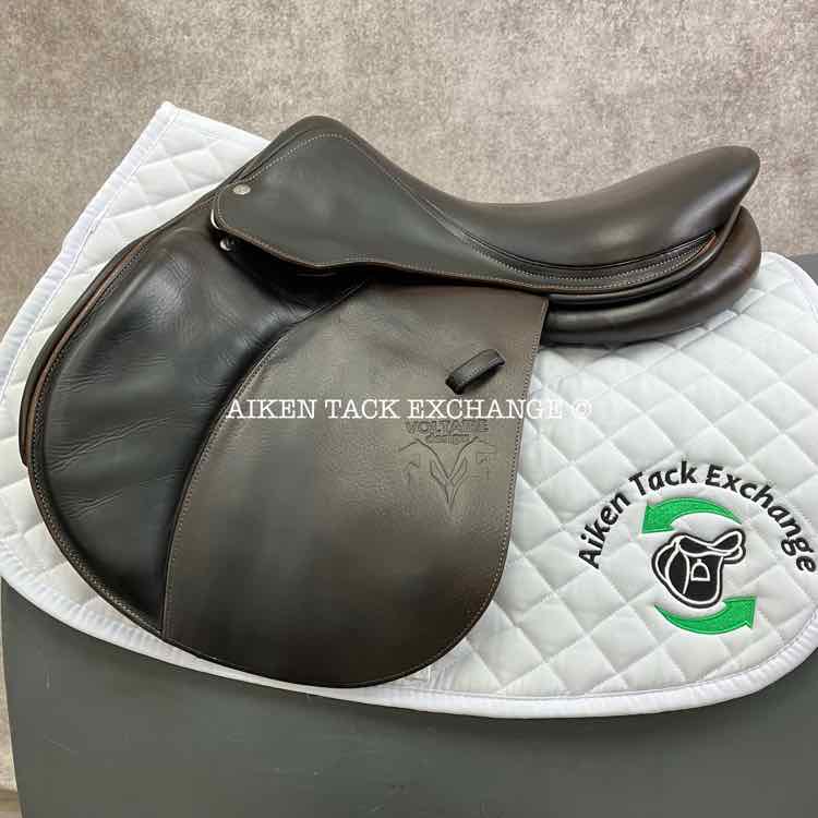 2014 Voltaire Palm Beach Close Contact Jump Saddle, 17" Seat, 1 Flap, Medium Wide Tree, FIN Panels