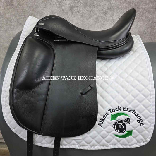Verhan Trustin Free Shoulder Dressage Saddle, 17.5" Seat, Medium Wide Tree, Wool Flocked Panels