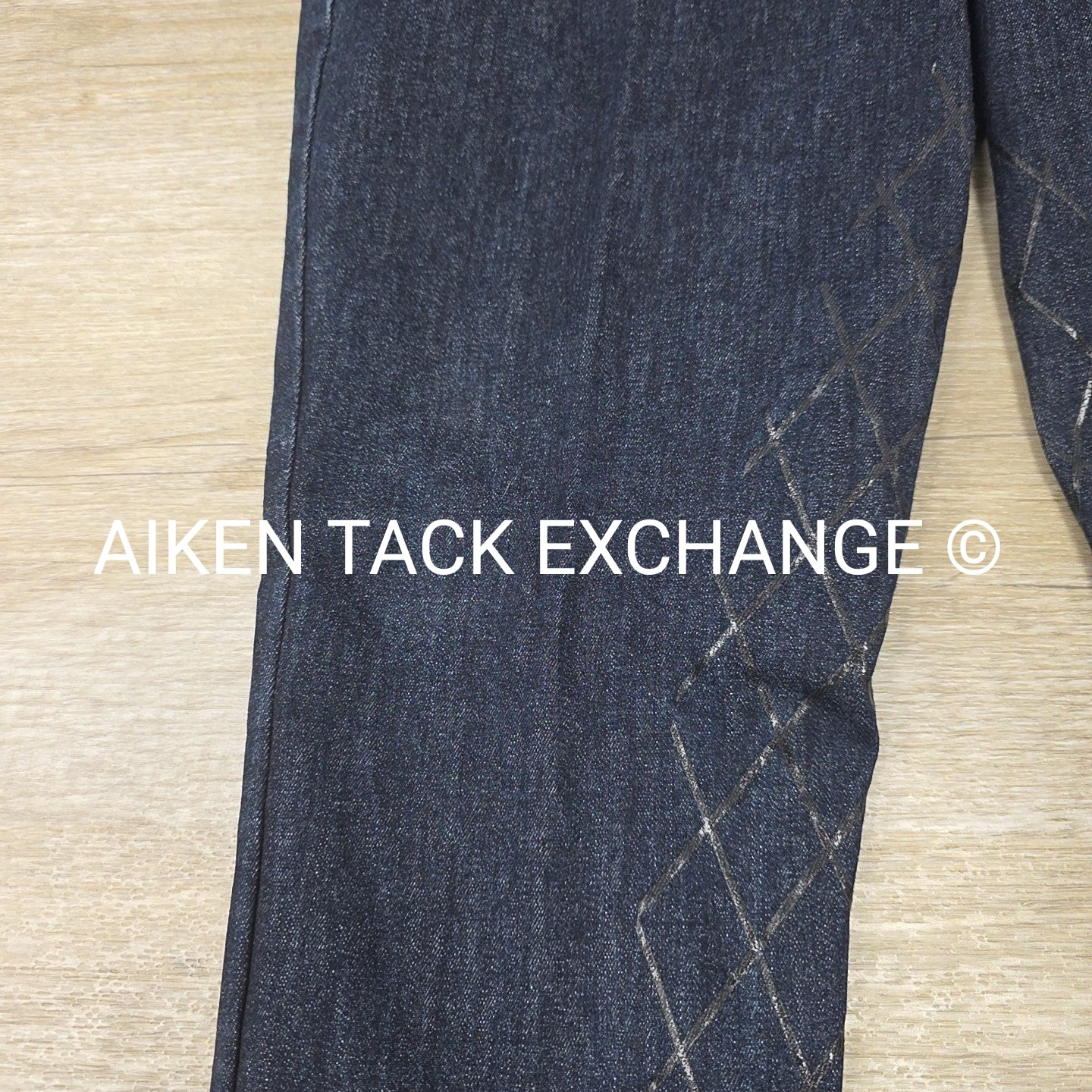 Horze Denim Silicone Grip Full Seat Breeches, Size 32