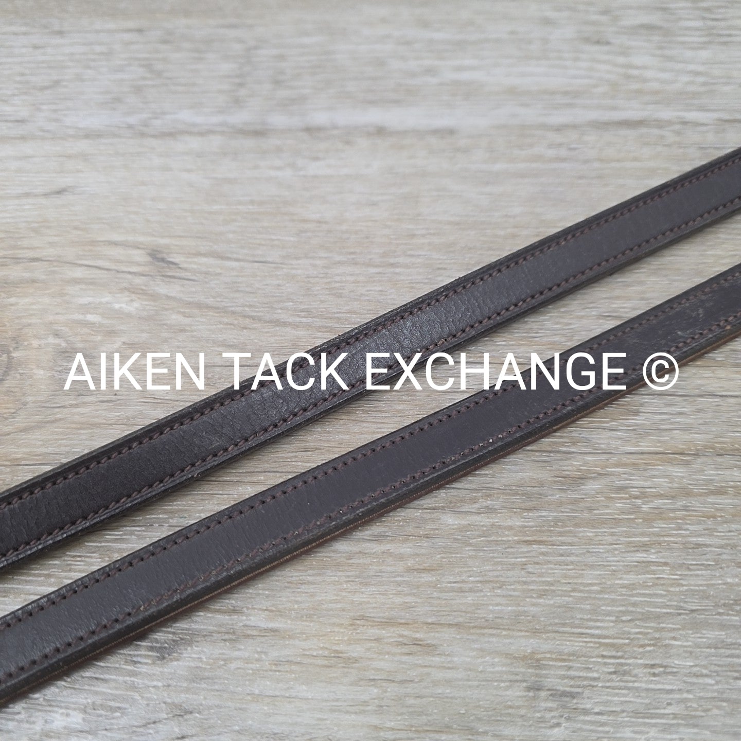 Leather Reins with Rubber Grip, Brown, 55"
