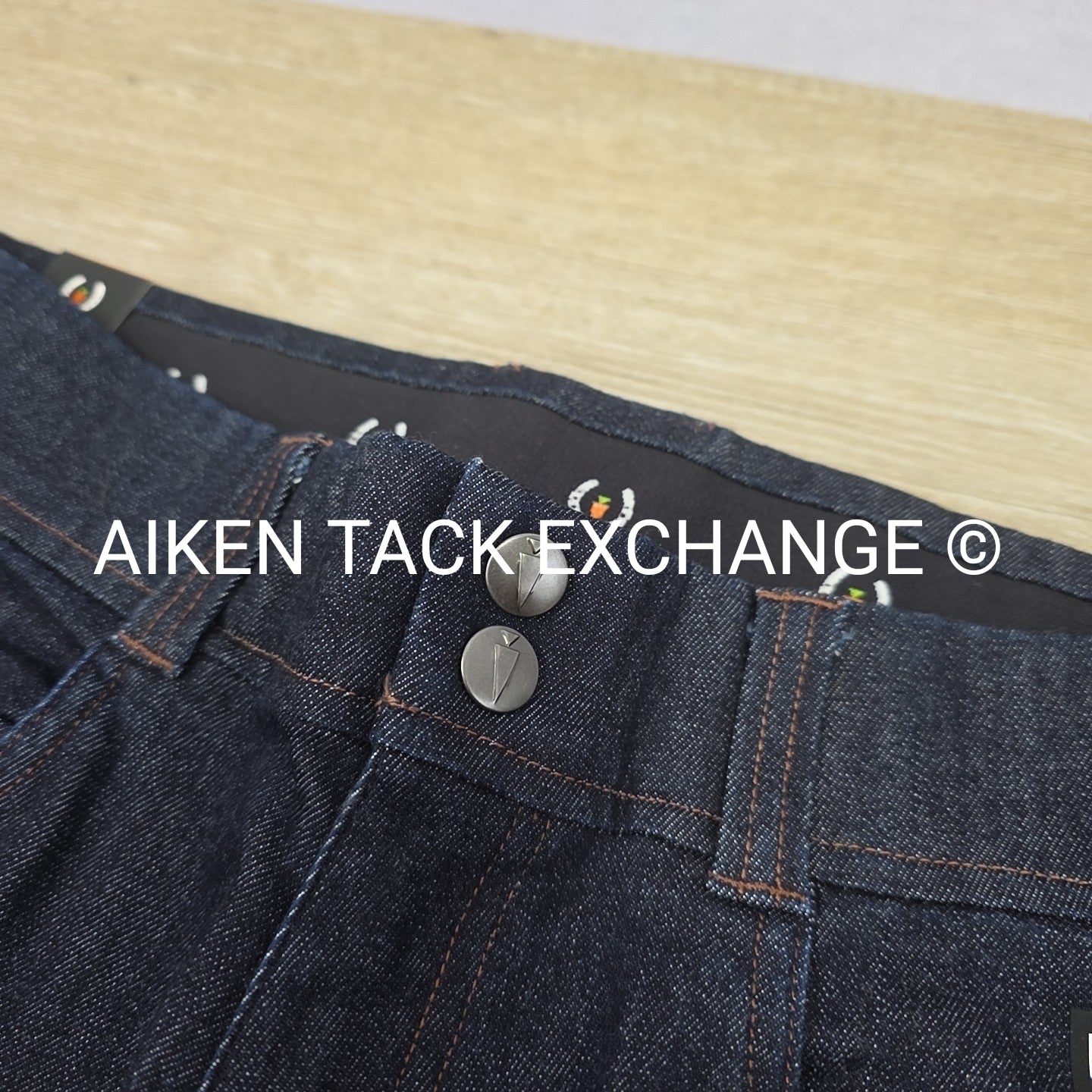 Kerrits Stretch Denim Knee Patch Breeches, Brand New, Women's Medium