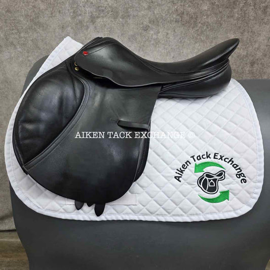 2001 Albion Kontrol Close Contact Jump Saddle, 17.5" Seat, Medium Narrow Tree, Wool Flocked Panels