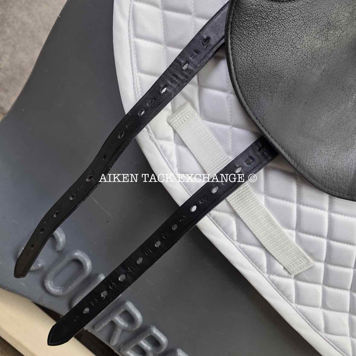 2017 Custom Saddlery Wolfgang Omni Monoflap Dressage Saddle, 17.5" Seat, Adjustable Tree, Wool Flocked Panels