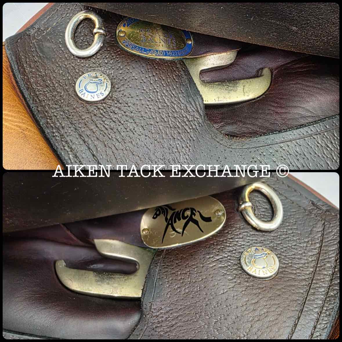 **SOLD** Balance by Frank Baines Jump Saddle, 17" Seat, X-Wide Hoop Tree, Wool Flocked Panels