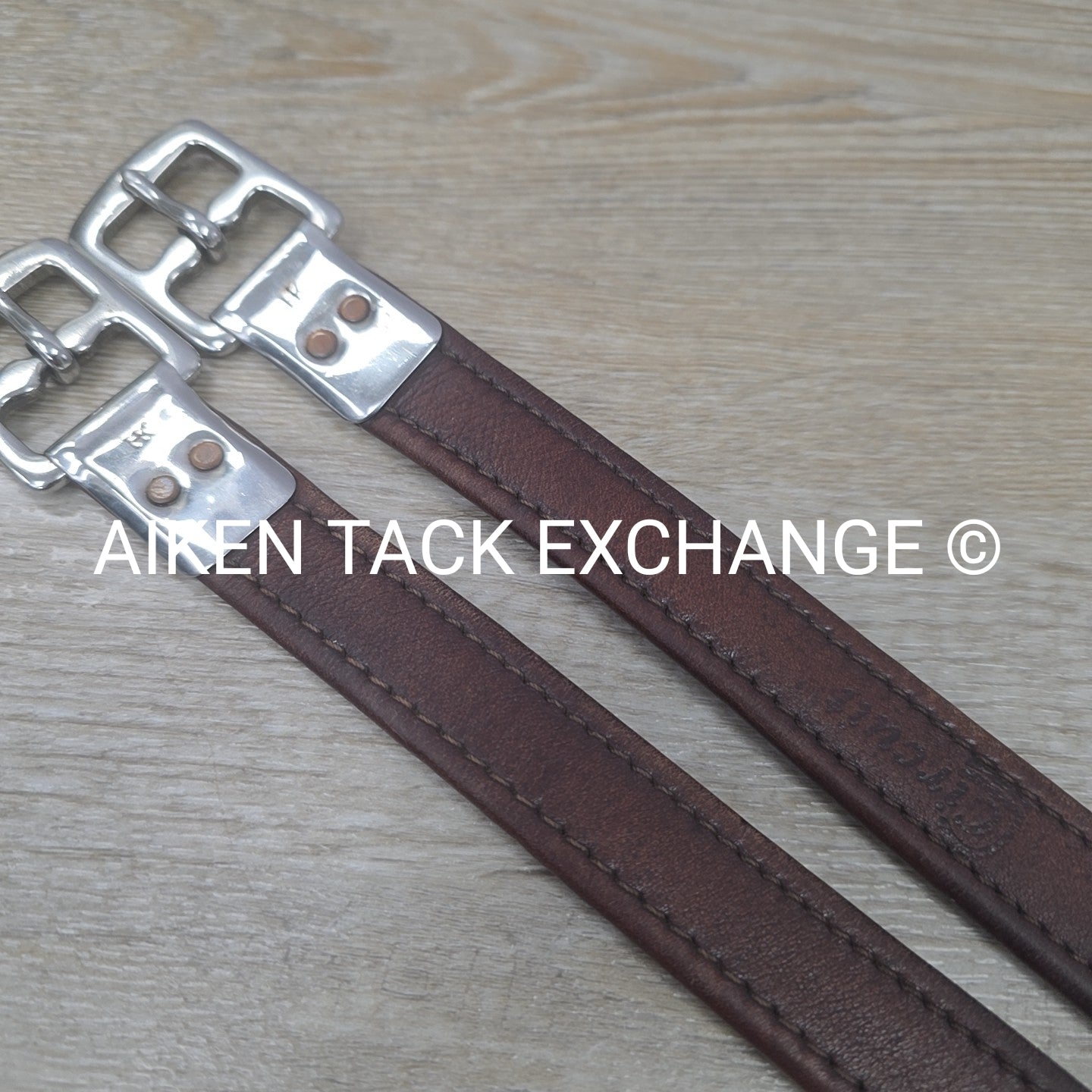 Dover Saddlery Circuit Lined Stirrup Leathers, Brown, 54"