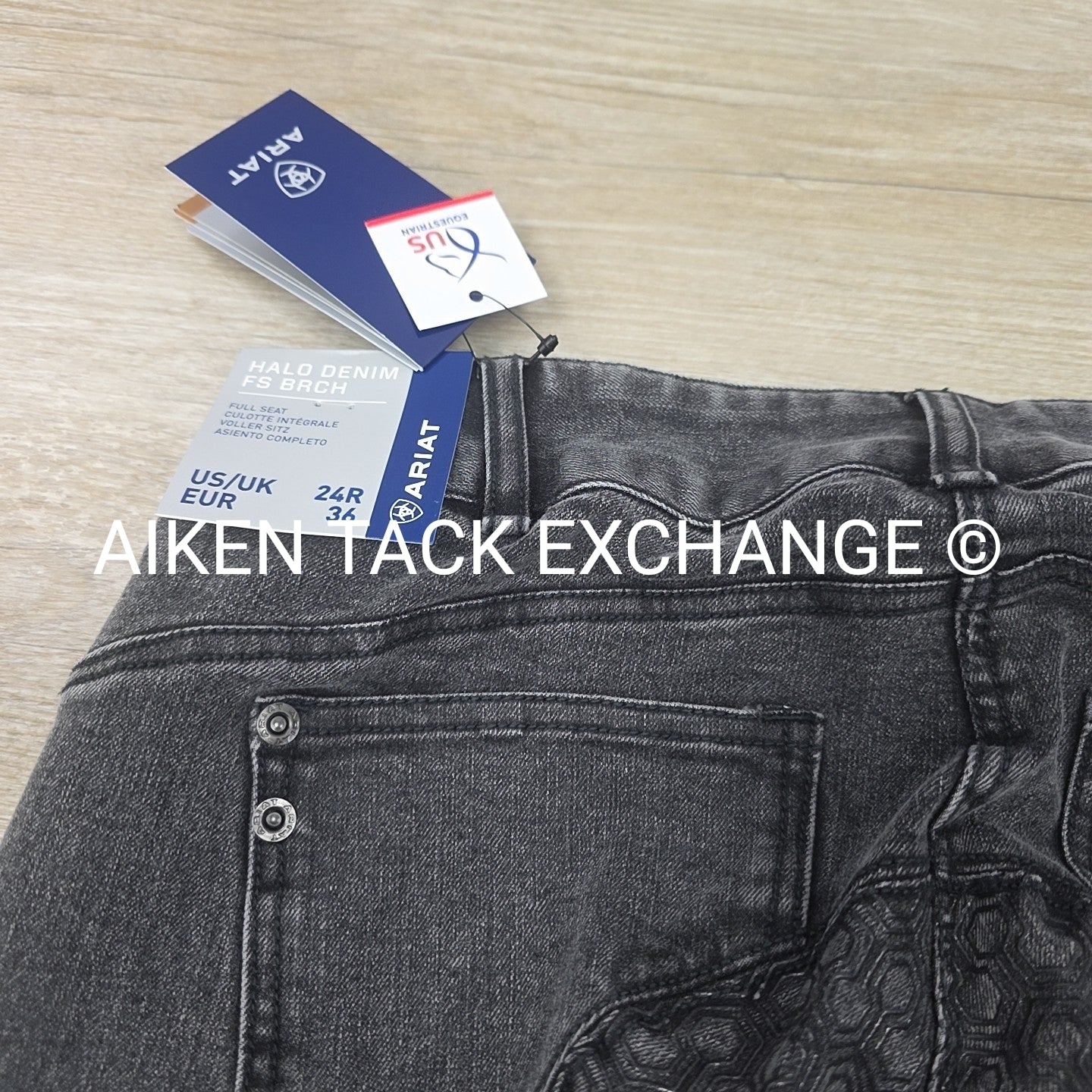 Ariat Halo G Denim Silicone Grip Full Seat Breeches, Size 24