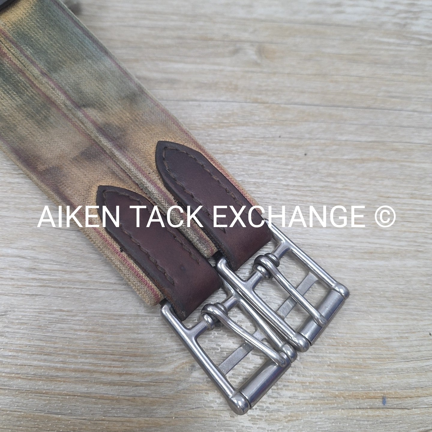 Edgewood Girth with Velcro Fleece & Double End Elastic, Brown, 56"