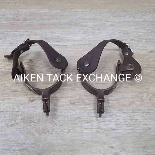 Classic Equine Cowboy Series Spurs with Chap Guard & Leather Spur Straps