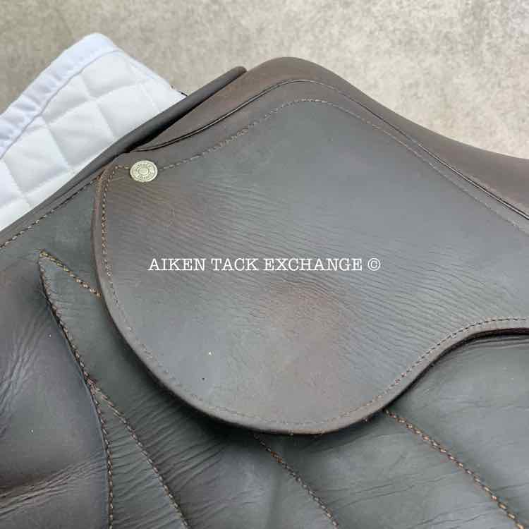 **SOLD** 2008 Antares Comfort Monoflap Jump Saddle, 18" Seat, 3AA Flap, Medium Wide Tree, Foam Panels, Buffalo Leather