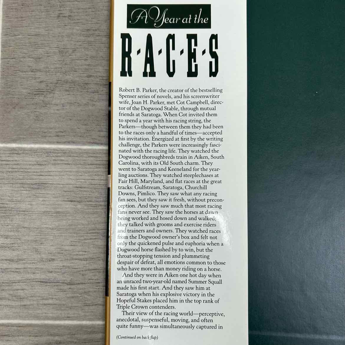 A Year at the Races by Robert B. Parker & John A Parker