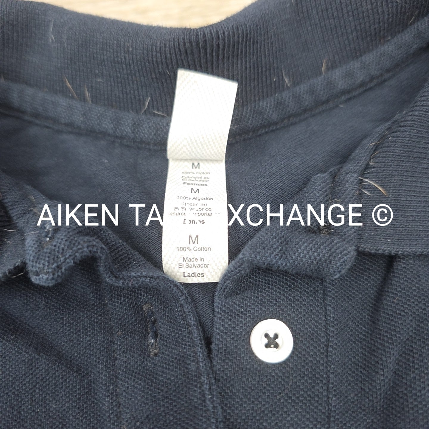 Short Sleeve Collared Polo Shirt with ATE Logo, Women's Size Medium