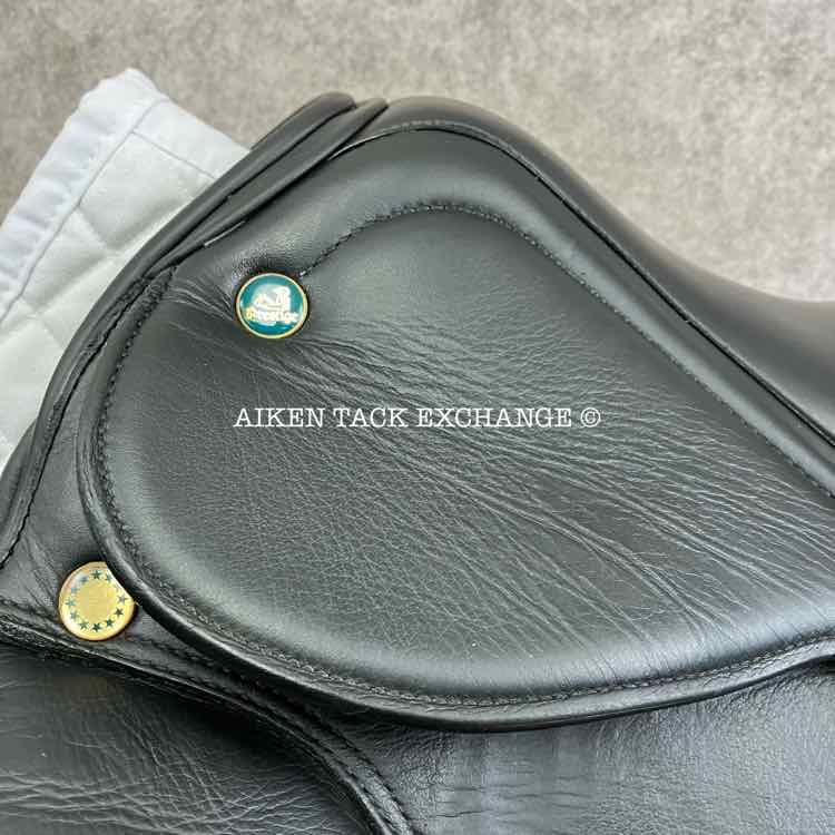 **On Trial** 2022 Prestige Lucky Idol Dressage Saddle, 16" Seat, Short Flap, 33 Tree - Medium, Wool Flocked Panels