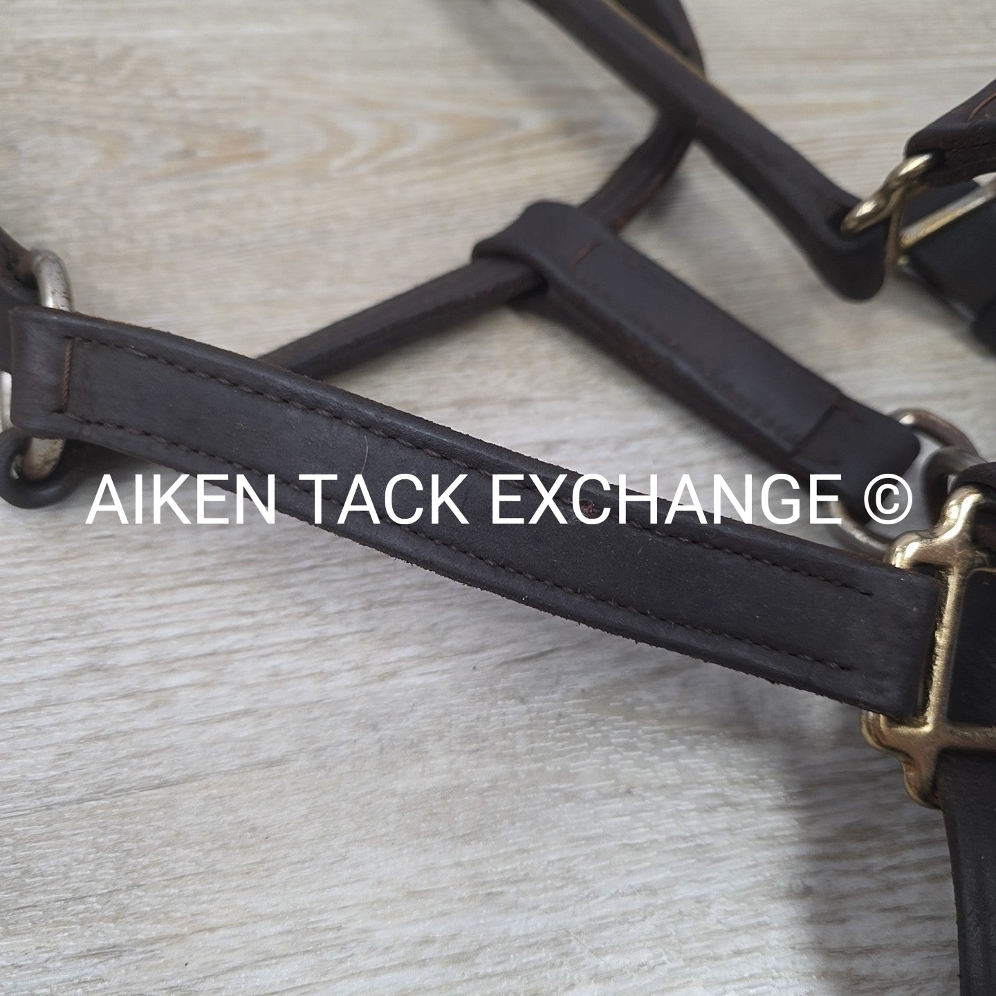 Leather Halter, Has Nameplate, Brown, Size Cob