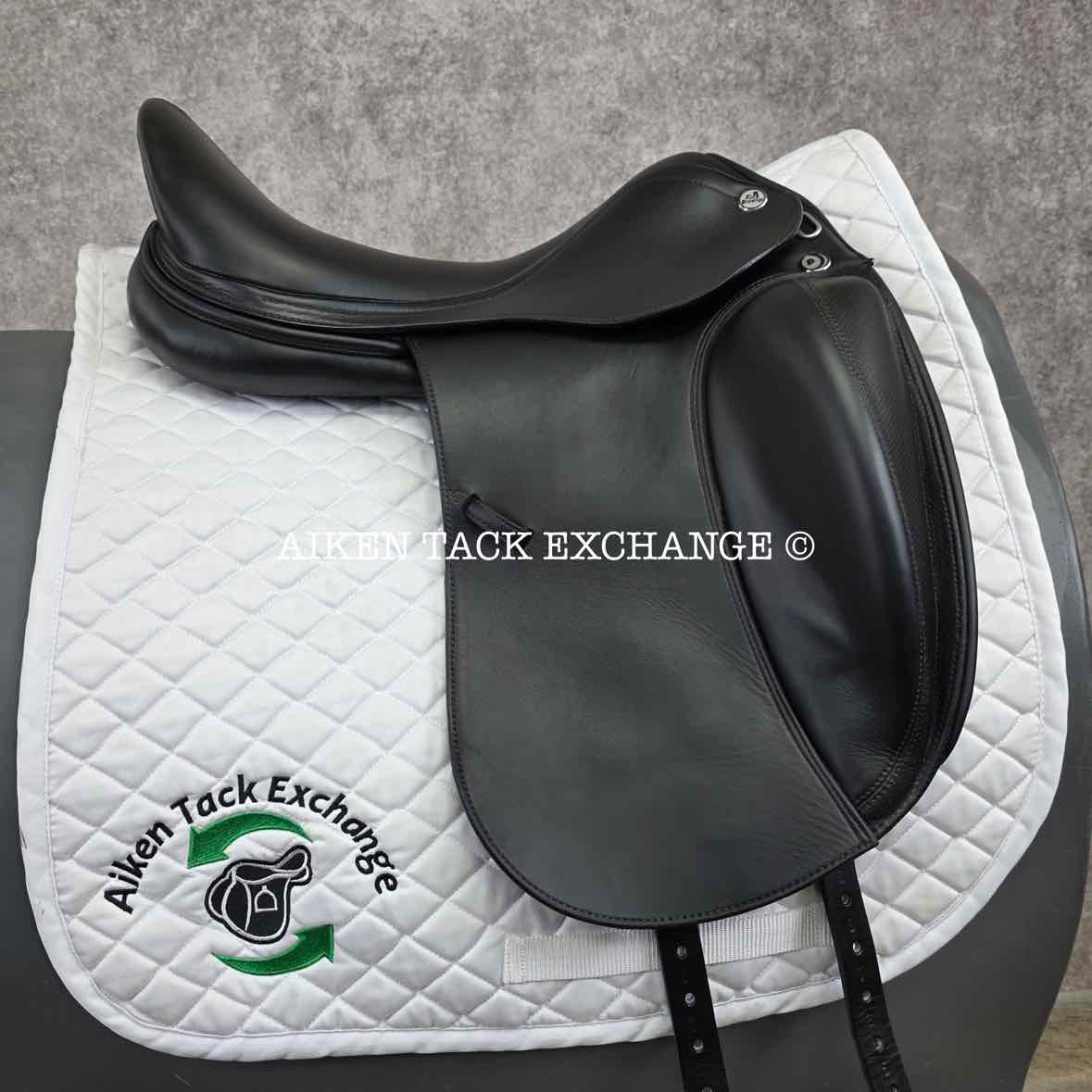 2016 Prestige X-Helen K Monoflap Dressage Saddle, 18" Seat, 35 Tree - MW/W, Wool Flocked Panels