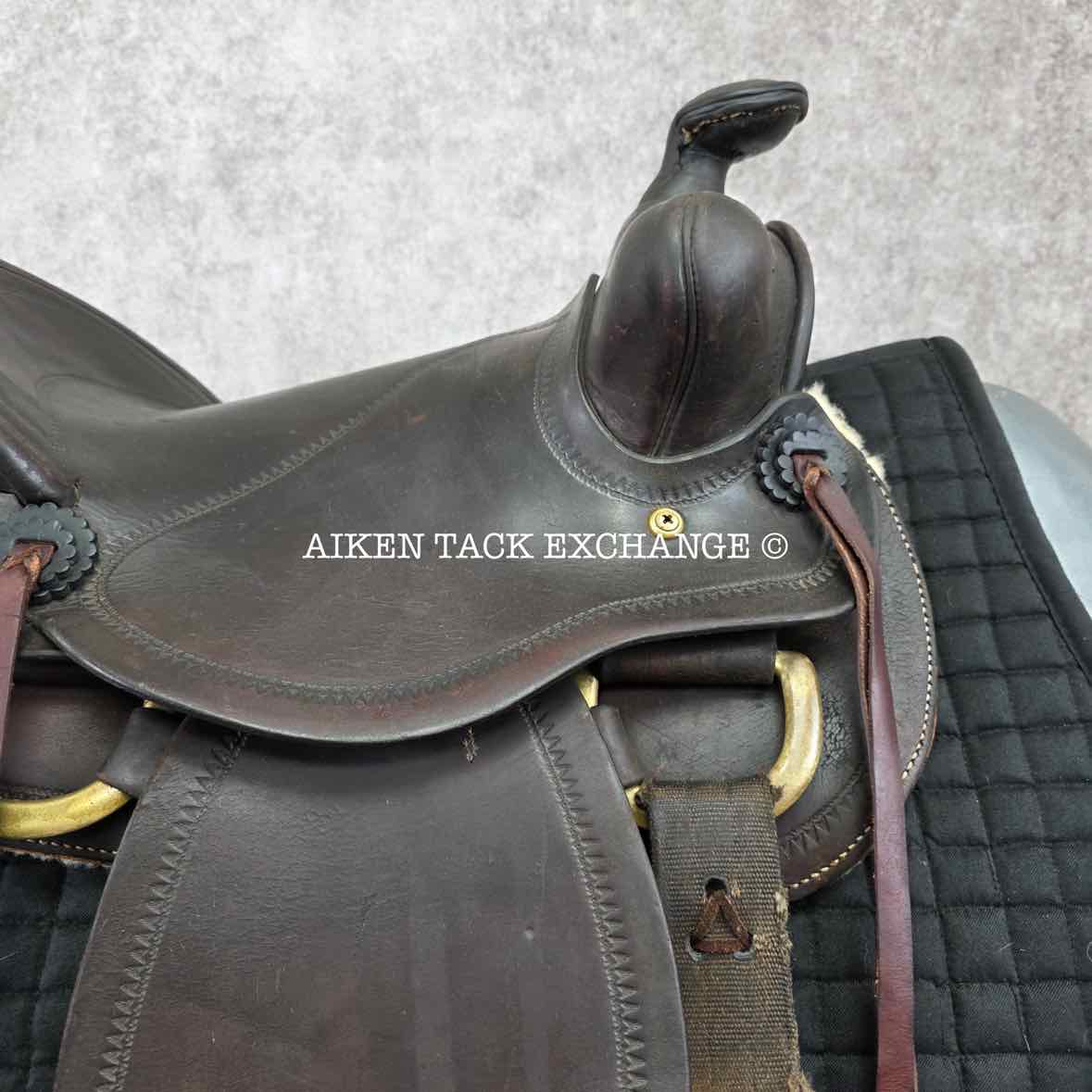 JC Higgins Western Saddle, 14.5" Seat, Regular Tree - Semi QH Bars