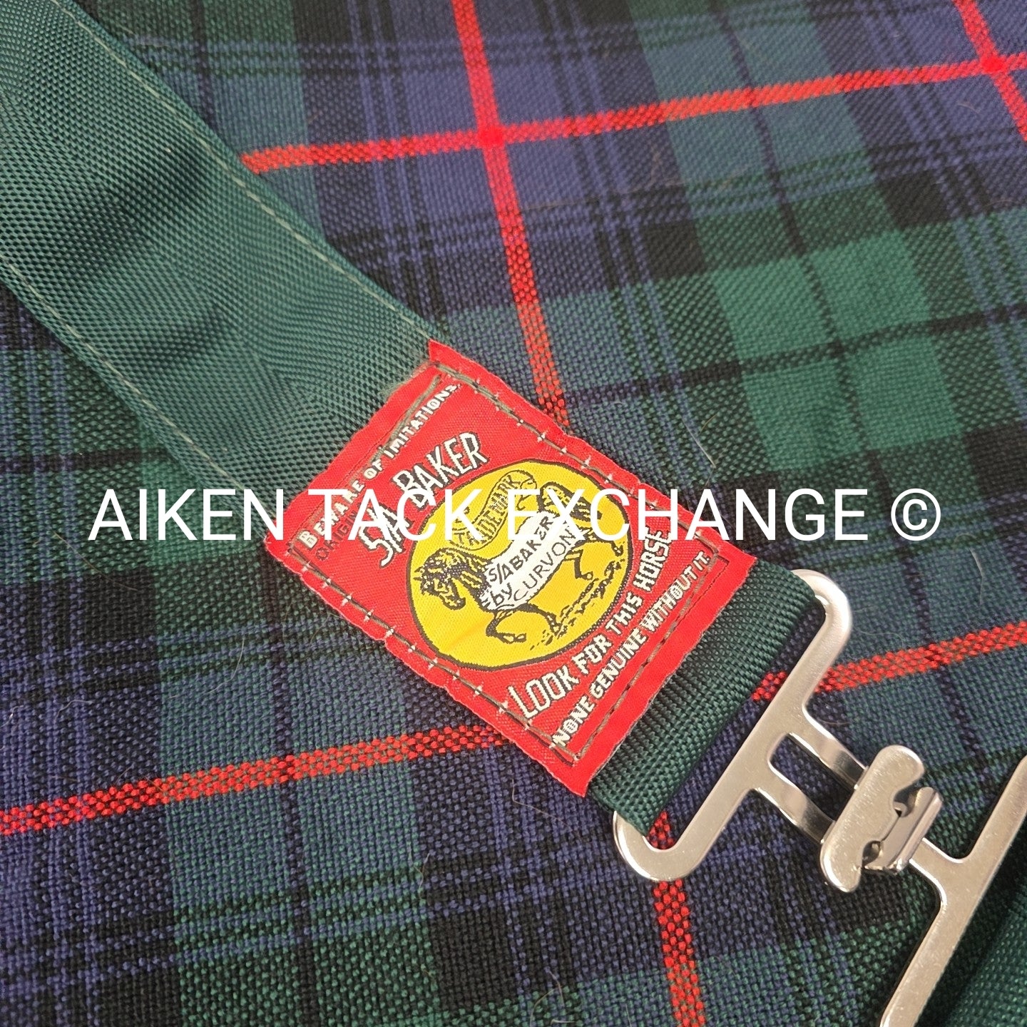 5/A Baker Original Tartan Plaid Stable Sheet, Size 72"
