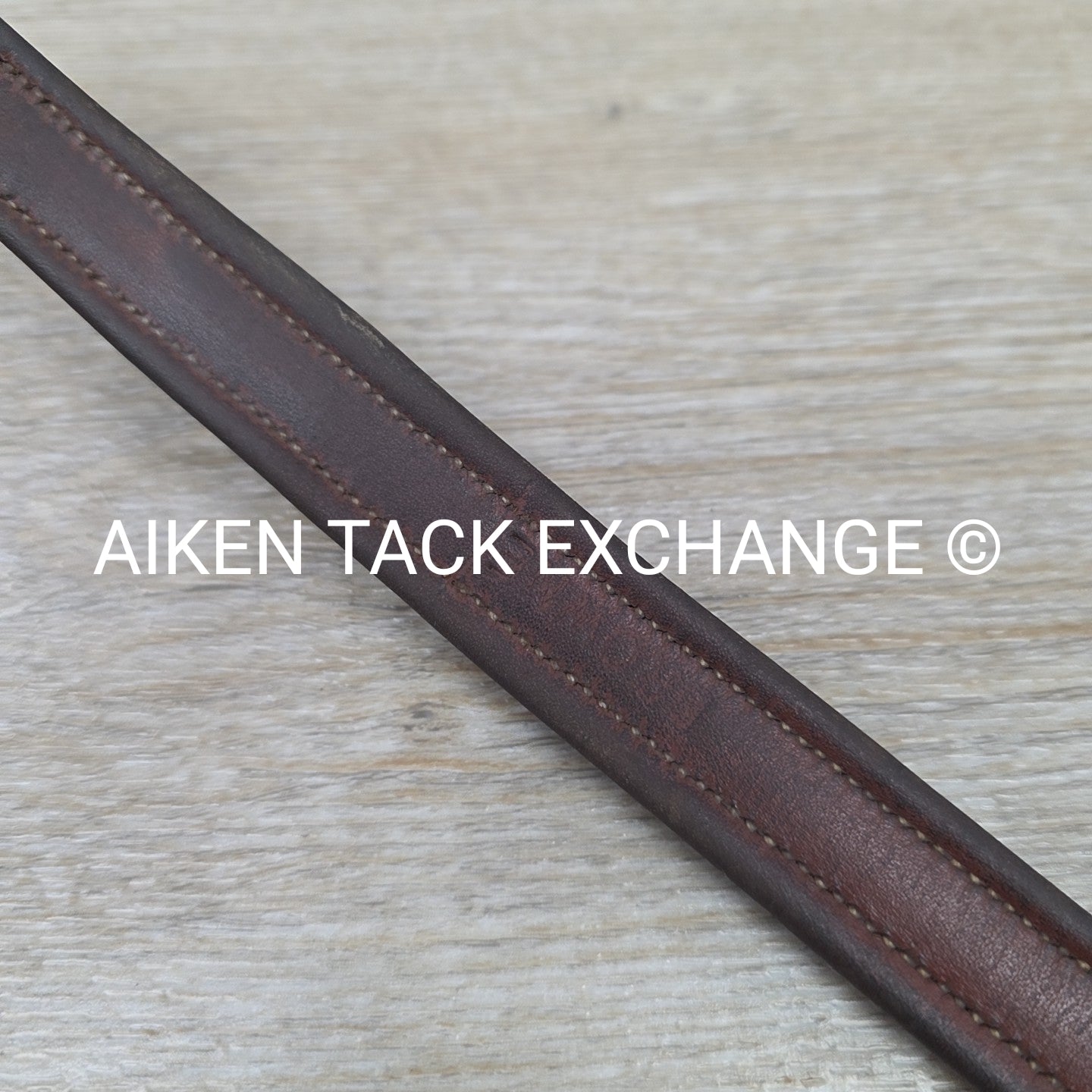 Padded Plain Raised Browband, Brown, 15"