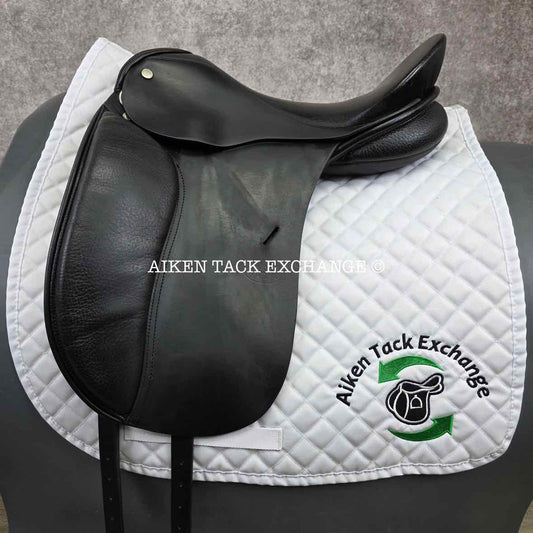 2000 Schleese JES Advanced Dressage Saddle, 17" Seat, M/MW Tree, Wool Flocked Panels