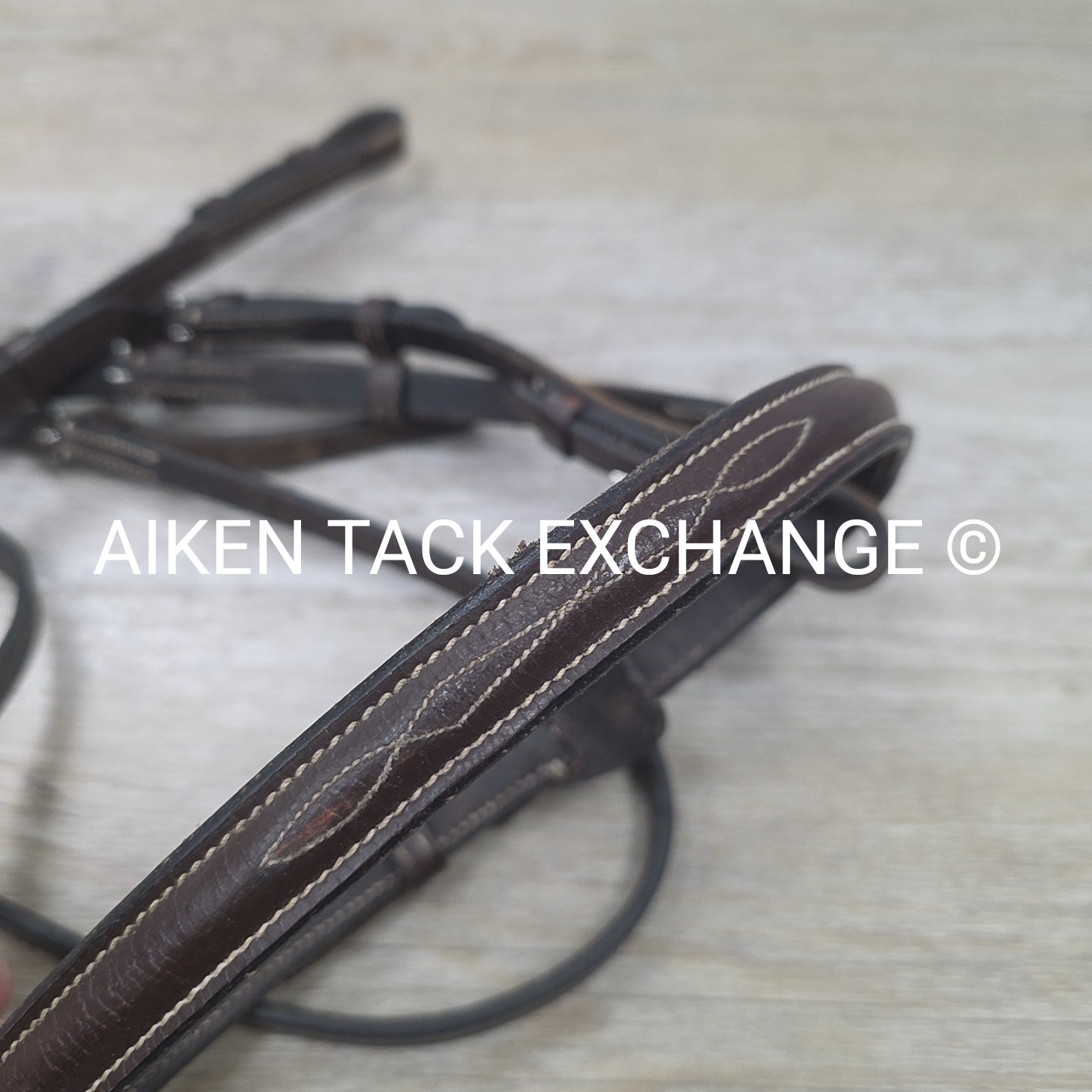Fancy Stitched Bridle with Matching Laced Reins, Brown, Size Pony