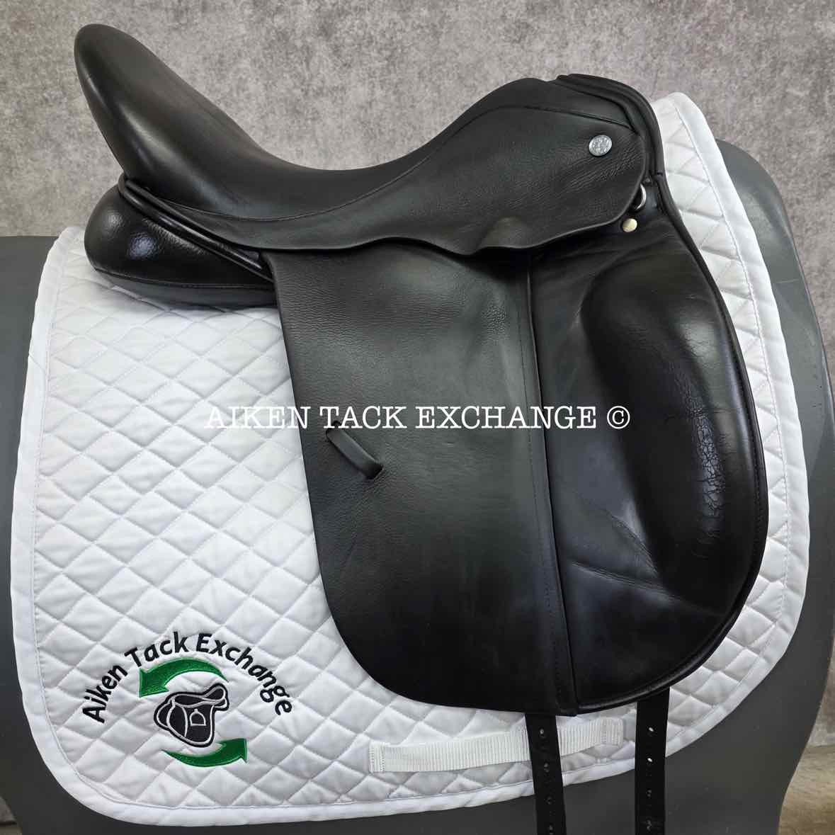**SOLD** 2011 Trilogy Verago Elite Dressage Saddle, 18" Seat, Medium Wide Tree, Wool Flocked Panels