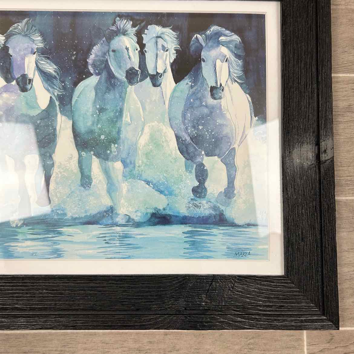 Horse Print, Matted and Framed, 17.5" x 14.5"