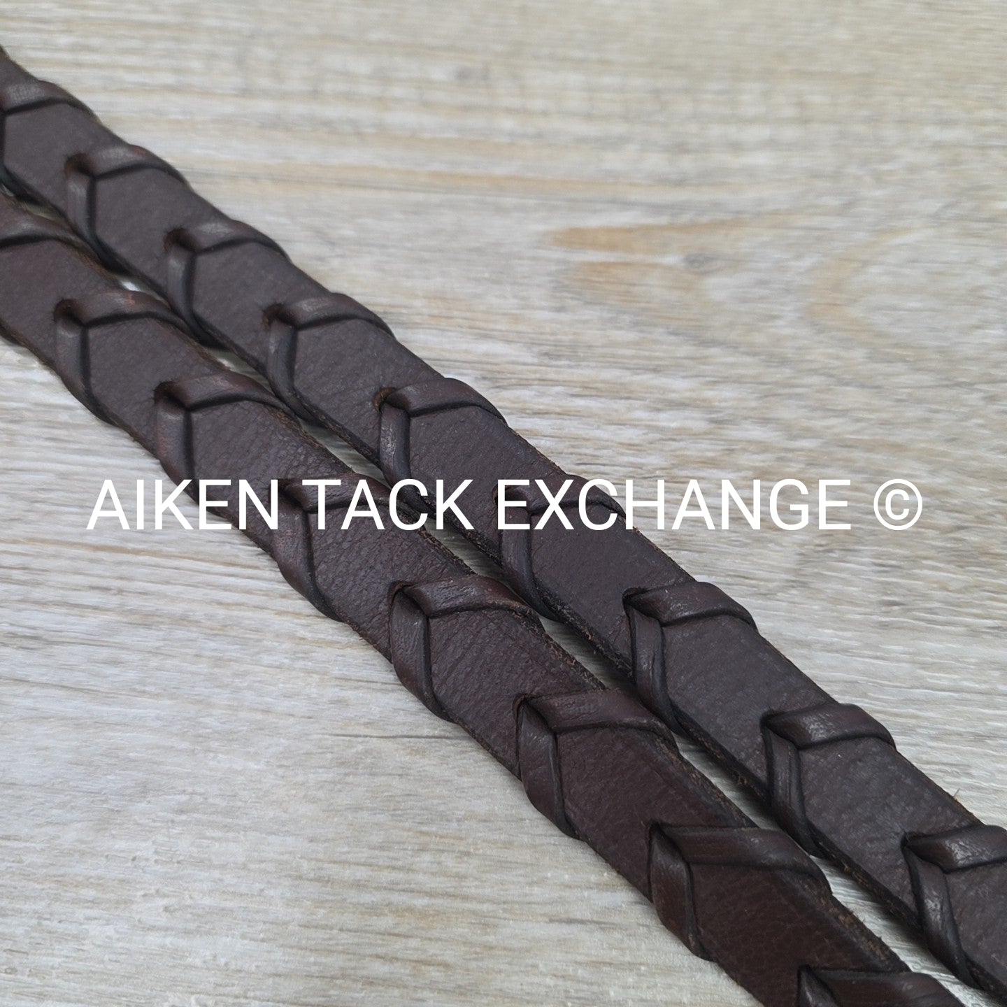 Plain Laced Reins, Brown, 58"