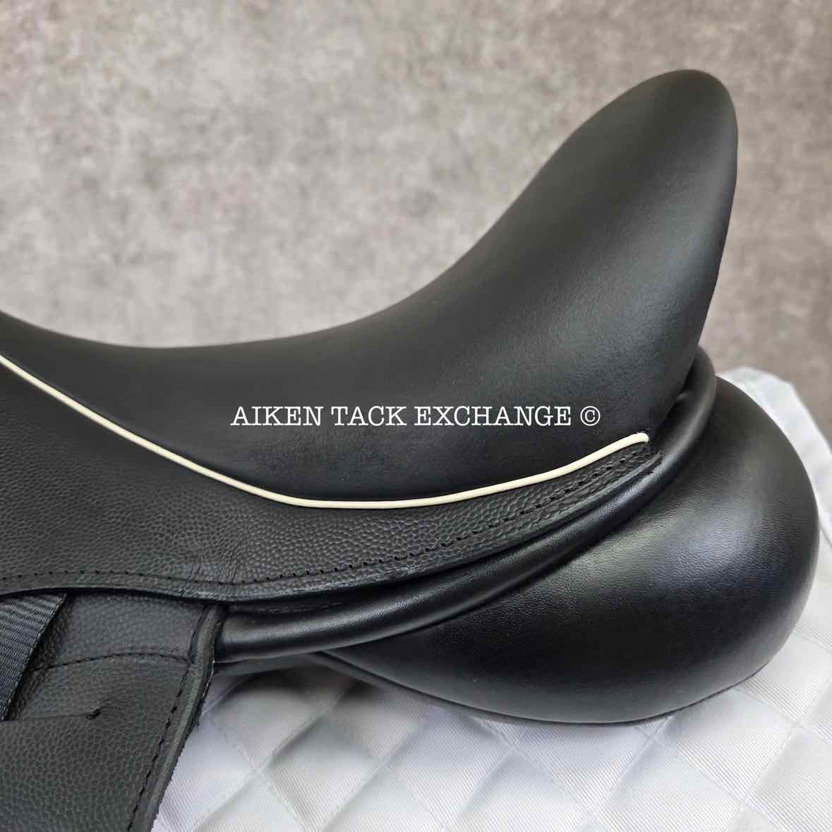 2022 Custom Saddlery Icon Coda Monoflap Dressage Saddle, 17" Seat, Adjustable Tree, Wool Flocked Panels
