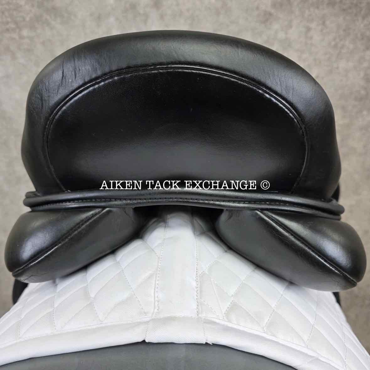 2017 Custom Saddlery Wolfgang Omni Monoflap Dressage Saddle, 17.5" Seat, Adjustable Tree, Wool Flocked Panels