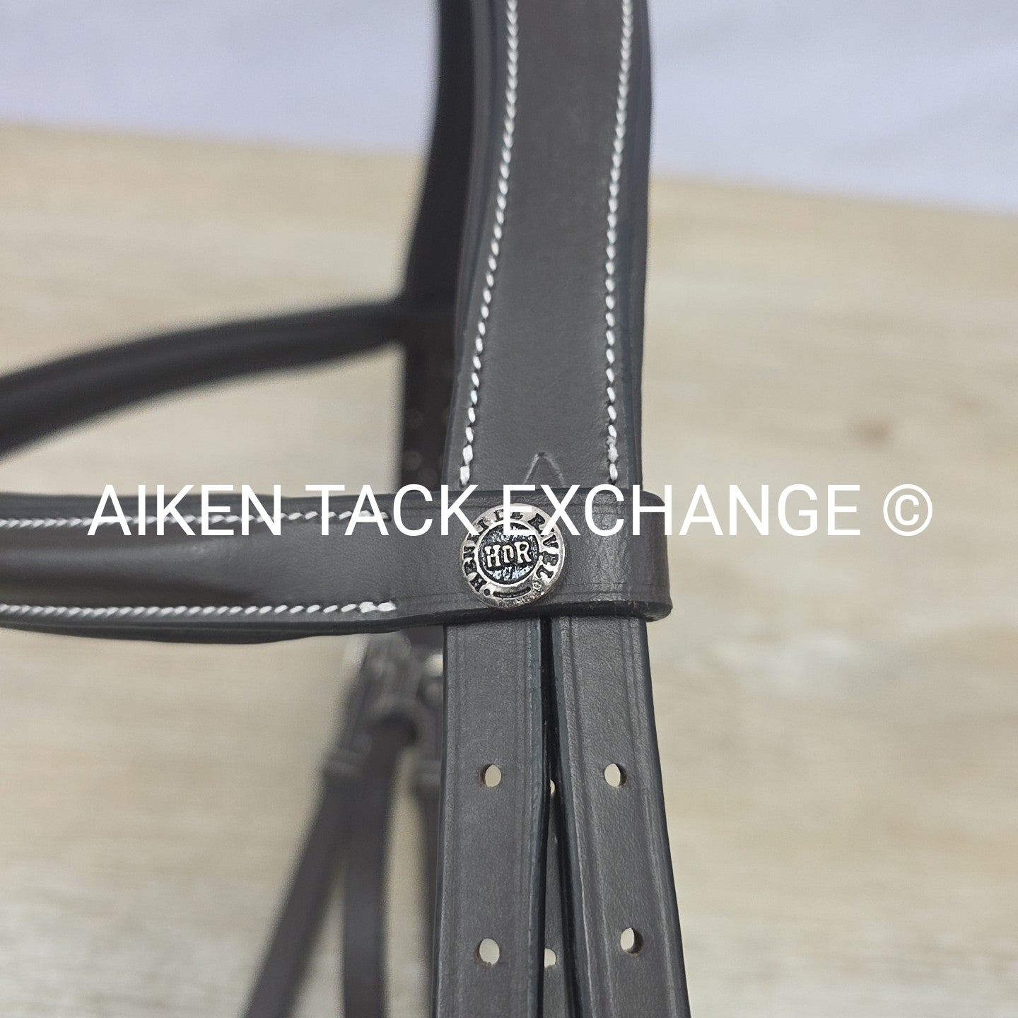 HDR Pro Mono Crown Fancy Stitch Padded Bridle with Reins, Havana Size Full/Horse