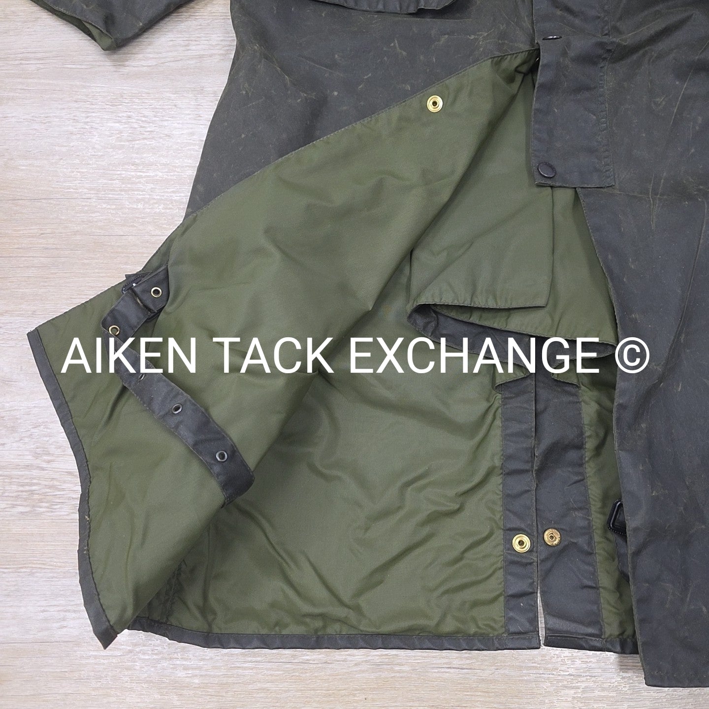 Barbour Burghley Waxed Trench Coat, Size 38