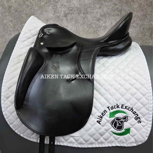 2000 Kieffer Action Dressage Saddle, 17" Seat, Medium Tree, Wool Flocked Panels