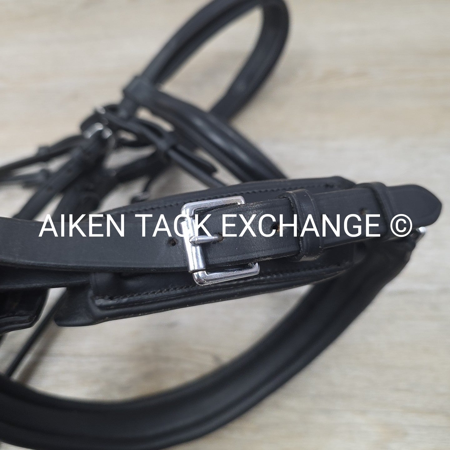 Panna Cavallo Double Weymouth Bridle with Both Reins, Black, Size Full