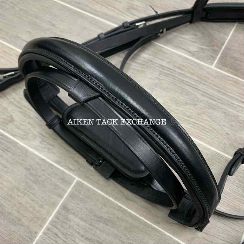 KL Select Red Barn Cadence Flash Dressage Bridle w/ Reins, Brand New, Size Full