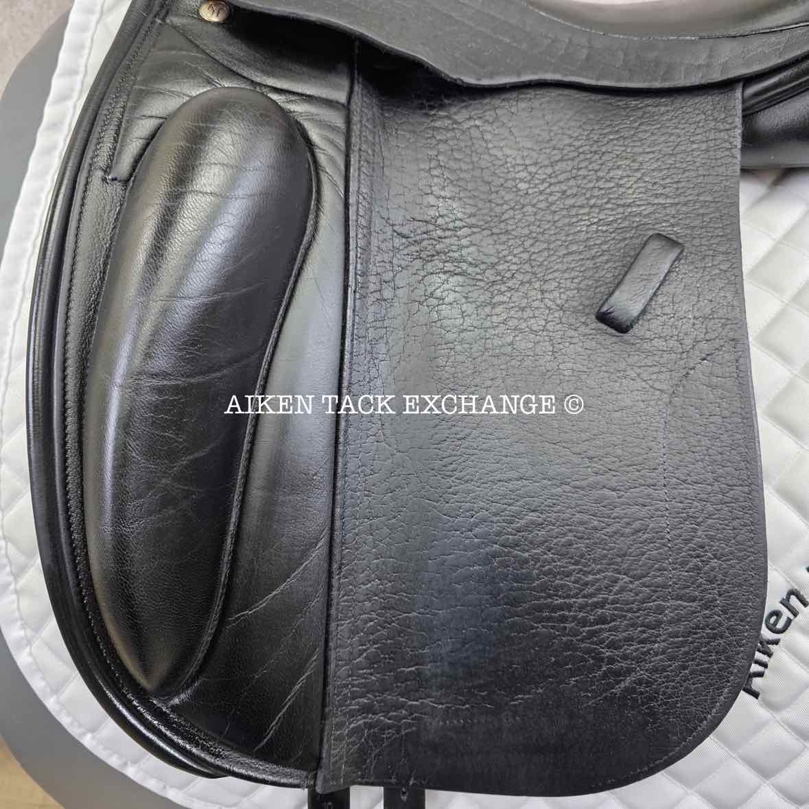 Kay Hastilow Kintbury Dressage Saddle, 18" Seat, Extra Wide Tree, Wool Flocked Panels