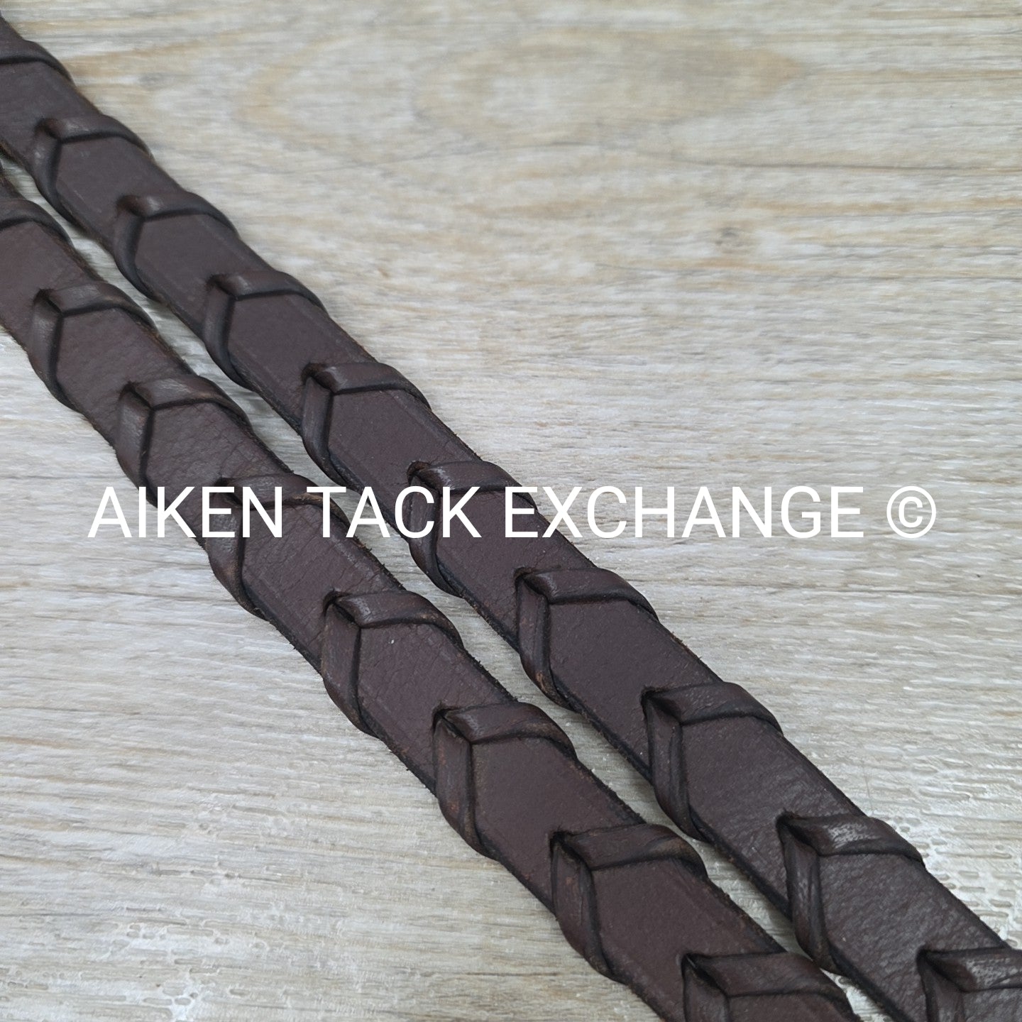 Plain Laced Reins, Brown, 58"